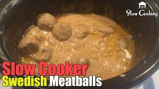 Slow Cooker Swedish Meatballs [upl. by Ahsiema951]