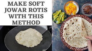 Jowar Roti Recipe  how to make soft jowar roti [upl. by Eran]