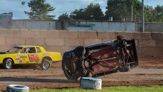 Shawano speedway Imca stock car rollover 62924 [upl. by Bora640]