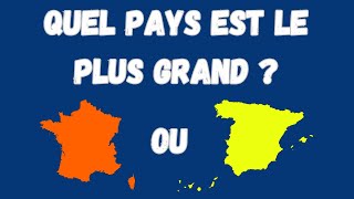 Quel pays est le plus grand  Teste ta connaissance en géo [upl. by Ergener]