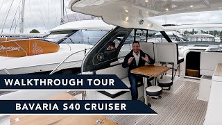 Bavaria S40 Sportcruiser Yacht Tour  Stunning Luxury Party Boat Style Space and Fun Under £300k [upl. by Malony]