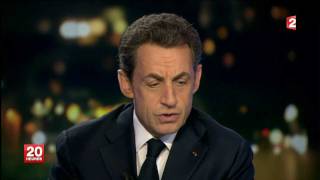 France 2  Nicolas Sarkozy au 20 h du 22022012 [upl. by Aram237]