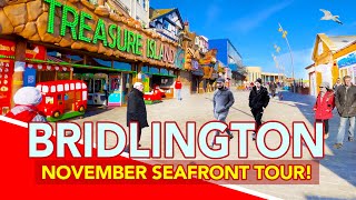 BRIDLINGTON  November tour of Bridlington Yorkshire England from the Bridlington Beach to funfair [upl. by Hooker]