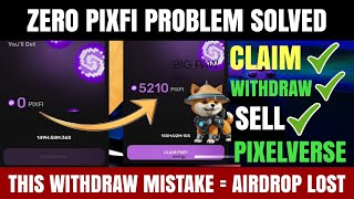 Pixelverse Airdrop  PIXFI token Claim withdraw and sell on exchanges  Zero Balance problem solve [upl. by Ane]