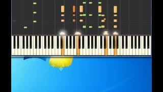 Disneys Jungle Book Bare Necessities Piano tutorial by Synthesia [upl. by Nwahsak339]