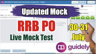 🎯Guidely RRB PO Live Mock Test New  3031 July  How to Attempt Mock  Just Do It  rrbpo [upl. by Frisse]