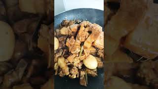 Adobo manok at baboy na May nilagang itlog MSAYUSZINMOH [upl. by Missy]