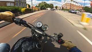 Sunny Weekday Ride  TRIUMPH SCRAMBLER 900  RAW SOUND 4K [upl. by Jannelle]