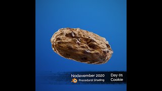 A tough cookie 🍪 Nodevember Day 01  Cookie  Blender 3D [upl. by Reseta]