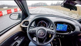 NEW Toyota Aygo X 2024 10 VVTI 72HP0100 POV Test Drive 2047 Joe Black [upl. by Ammej]