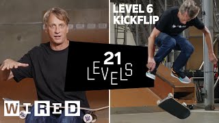 21 Levels of Skateboarding with Tony Hawk Easy to Complex  WIRED [upl. by Pacificas454]