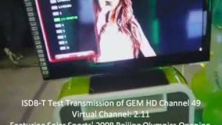 GEMNET HD  Philippines ISDBT broadcast using Devant LED LCD TV [upl. by Erimahs]