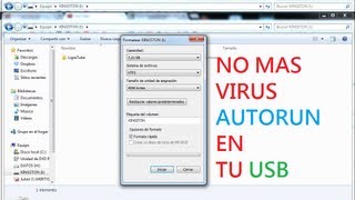 Eliminar Virus autorun memoria USB [upl. by Nnair]