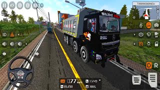 Modified Black Bharat Benz Truck Driving Village Gameplay  Bharat Benz Truck Game  Mobile Games [upl. by Ayaet156]