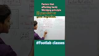 factors that affecting Hardy Weinberg equilibrium gene flow gene migration footlab classes [upl. by Liek286]