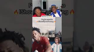 Pogba reacts to ishowspeeds song 🔥 fyp football viralvideo [upl. by Drofliw203]