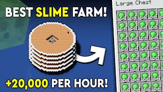 Minecraft BEST Slime Farm Tutorial  FASTER amp EASY  20000 PHR [upl. by Itnavart]