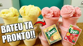 MUITO FÃCIL SORVETE CASEIRO NO LIQUIDIFICADOR COM TANG FICA DELICIOSO  COZINHA SEM MISTERIO [upl. by Roselani]