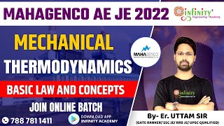 MAHAGENCO Recruitment 2022  Basic Thermodynamics Lecture  Basic law and Concepts  mahagenco [upl. by Gnilrits]