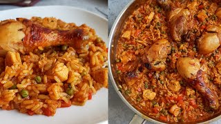 Riz au poulet façon paella ارز بالدجاج على طريقة البييلا 😋 [upl. by Eelasor]