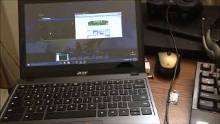 Windows 10 Multitasking Trackpad Gestures on Acer C720 Chromebook [upl. by Aihsenet]