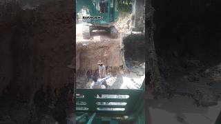 excavator digs holes for box calverts subscribe youtube shorts [upl. by Nelubez179]