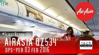 Flight Report 002  Airasia QZ534 DPS  PER  Denpasar Bali to Perth [upl. by Sayce]