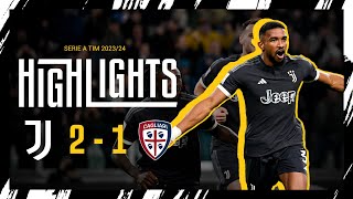 HIGHLIGHTS JUVENTUS 21 CAGLIARI  FIVE WINS IN A ROW [upl. by Ahsekel]