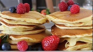 PANCAKES RICETTA AMERICANA CLASSICA ricetta pancake SENZA SPORCARE LA CUCINA pancakes pancake [upl. by Adirahs]