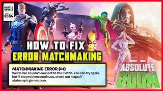 COME RISOLVERE IL MATCHMAKING SU FORTNITE  ERRORE CONNESSIONE ALLA PARTITA  TUTORIAL [upl. by Cobb]