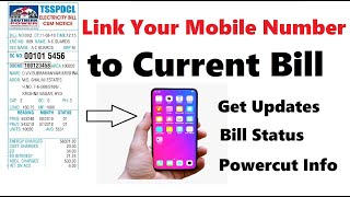 How to link mobile number to your current bill  TSSPDCL Electricity Board Mobile Number Update [upl. by Anegroeg]