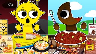 Incredibox Sprunki  Simon VS Brud Convenience Store YELLOW BROWN MUKBANG  Incredibox Animation [upl. by Annaor]