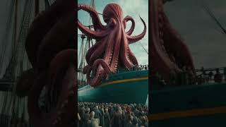 Giant Octopus Attacks Fishermen In The Ship 🐙🎣GiantSeaCreatures FishingDiscoveries OceanMysterie [upl. by Wallinga897]