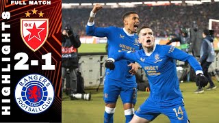 Crvena Zvezda vs Rangers 21 Highlights All Goals  Uefa Europa League 2022 [upl. by Oigufer]