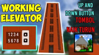 TUTORIAL ELEVATOR  pake tombol naik turun  mini block craft [upl. by Alpheus]