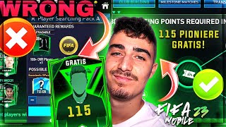 ā¯ NON FARE QUESTO CI REGALANO un 115 Ovr PIONIERE š±  Fifa 23 Mobile [upl. by Mutz]