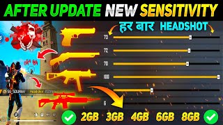 After Update New Sensitivity Settings  Free Fire Max Auto HeadShot Sensitivity  Garena Free Fire [upl. by Yenot757]