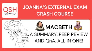 QCE General English Macbeth  Analytical Summary  Peer Review and QnA  Joannas EA Crash Course [upl. by Mallissa]