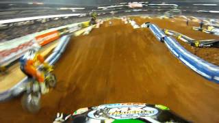 GoPro HD AJ Catanzaro Race  Atlanta Monster Energy Supercross 2011 [upl. by Aivart142]