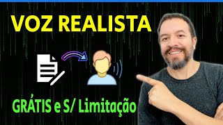 Conversor de Texto em Voz Realista  GRÁTIS e SEM Limites [upl. by Richara]