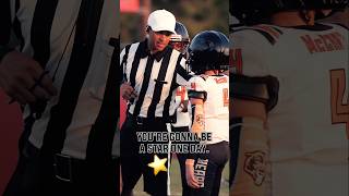 🔥 W ref encourages youth quarterback 🫡 wholesome respect micdup youthfootball [upl. by Charmane]