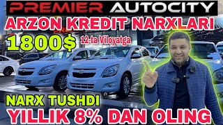 AVTO KREDIT 2024 NARXLARI PREMIER AUTO CITY YILLIK 8 DAN NARXLAR TUSHMOQDA AVTO KREDIT [upl. by Keenan44]