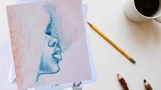 Afro woman drawing 📝✏️ [upl. by Chill]