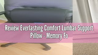 Review Everlasting Comfort Lumbar Support Pillow  Memory Foam Back Cushion for Office Chair Car G [upl. by Aerdnaeel]