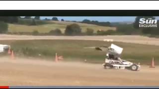 Roxanne Pallett stock car crash VIDEO [upl. by Bonneau]