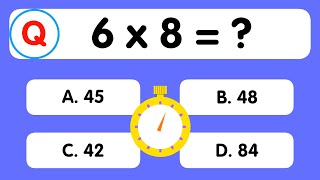 Maths Quiz for kids  Multiplication table Quiz for kids  Quiz Time [upl. by Keyte]