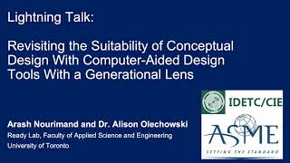 The Suitability of Conceptual Design with ComputerAided Design Tools with a Generational Lens [upl. by Alehcim]