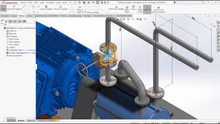 Aula 219  Tubulação Interligação Bomba  Solidworks  Marcelo Pereira [upl. by Laehctim]