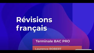 Révisions français terminale BAC PRO [upl. by Merete]