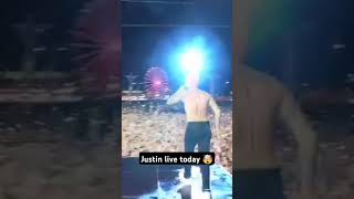 Today Justin Bieber live show🎊🔥shorts trending youtubeshorts live short viralvideo youtube [upl. by Ytitsahc]